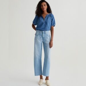 AG Hattie crop barrel leg jeans